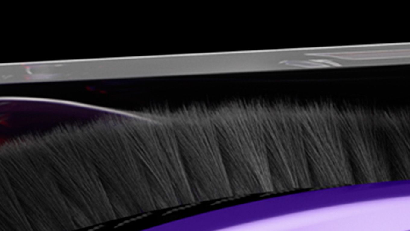 Extreme close-up of the carbon fibre bristles. Extreme close-up of the carbon fibre bristles.